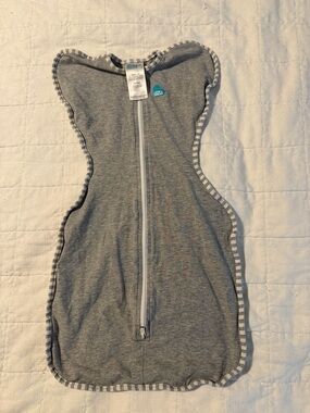 Love to Dream Grey 1.0 Tog Swaddle Up Sleep sack